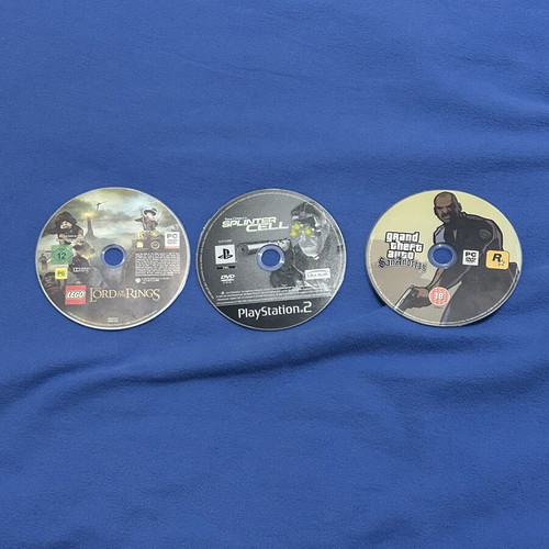 San Andreas, Lego Lord of the Rings, Splinter Cell used PC and PS2 games