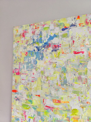 Original abstract painting XL 100x100 acrylic on canvas like new