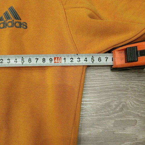 Adidas Y2K Three Stripe Crewneck sweatshirt used, orange/gray
