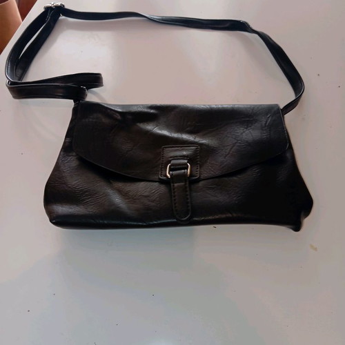 Shoulder bag used, soft leatherette, no damage