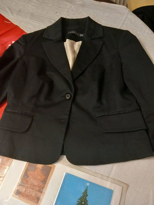 Women's short black jacket like new, size S