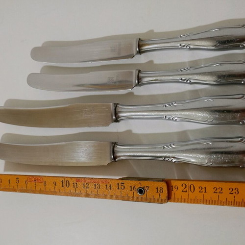 Set of knives used, 4 pcs, ROSTFREI, chrome