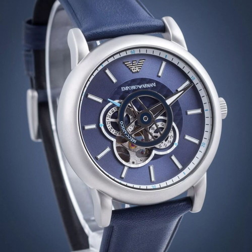 Emporio Armani Open-Heart AR60011 automatic watch new, leather