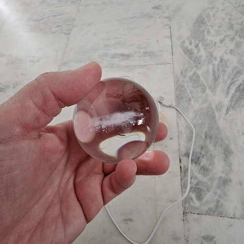 3D Decorative Crystal Galaxy Sphere like new with illuminated wooden base USB
