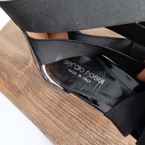 Sergio Rossi leather sandals like new, size 37, black