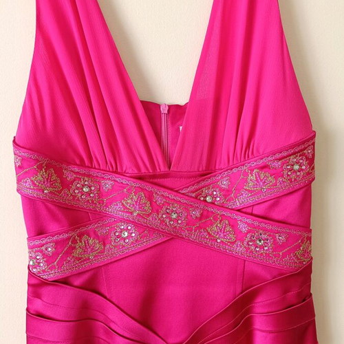 Gizia evening dress with satin and organza