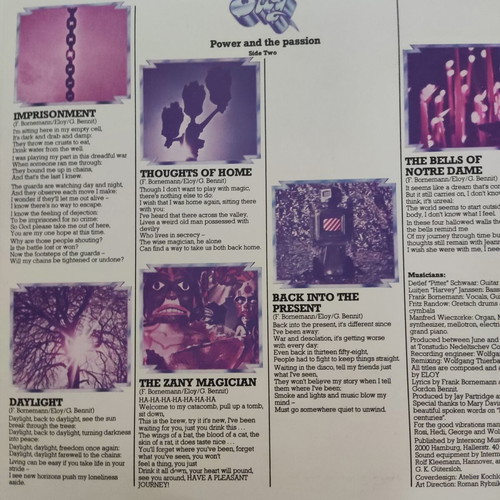 Vinyl Eloy – Power And The Passion, Greek Gatefold Edition Prog Rock Album