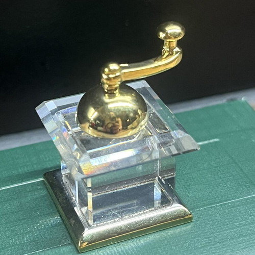 Swarovski Crystal Memories Coffee Grinder miniature like new with box