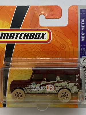 Land Rover Defender 110 Matchbox toy car sealed, new, brown, 1:64 scale
