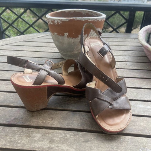 Camper sandals size 40 used, brown