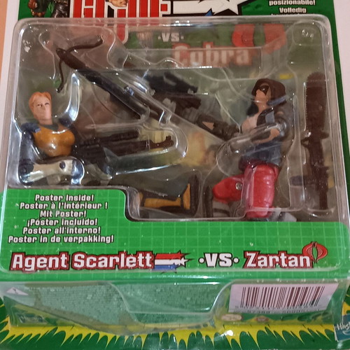 GI Joe Valor vs Venom Scarlett vs Zartan 2003 sealed figures