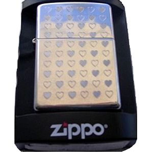Αναπτήρας Zippo gloss little hearts chrome