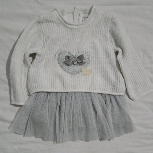 Mayoral knitted dress with tulle skirt like new 6-9 months