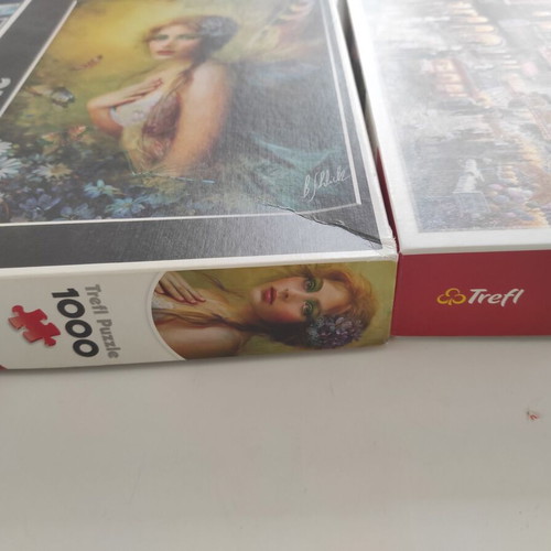 Trefl puzzle set of 3, 1000 pieces, like new