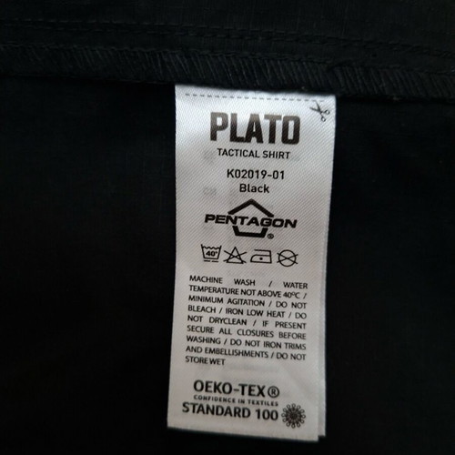 Pentagon Plato men's shirt black like new, size Large