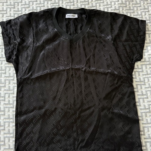 Miu Miu black summer set, new, size M satin fabric
