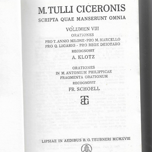 M. Tulli Ciceronis leather-bound book used