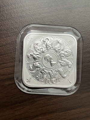 Silver coin The Queen's Beasts, Royal Mint