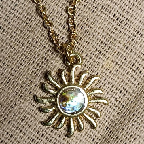 Necklace used 46cm gold color