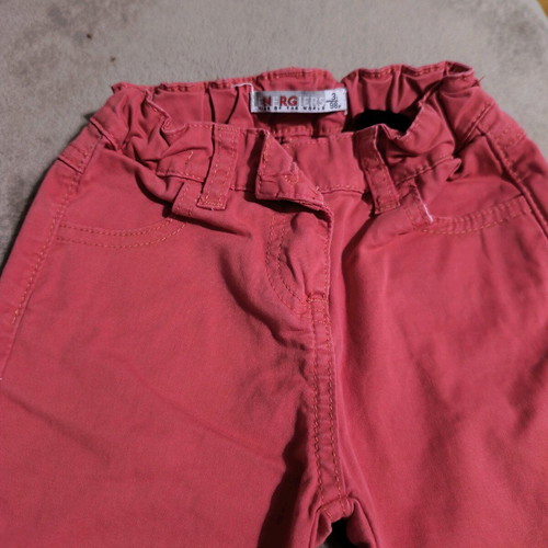 Energiers red fabric pants for girl 3 years like new, 98 cm