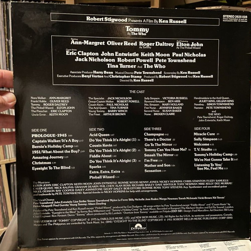 Tommy The Movie soundtrack used, double LP rock