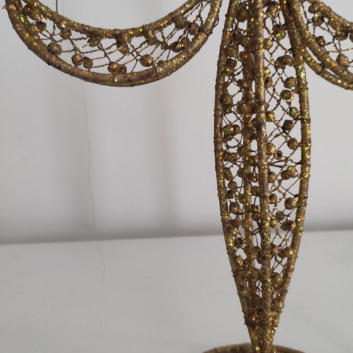 Christmas candlestick like new with iridescent colors
