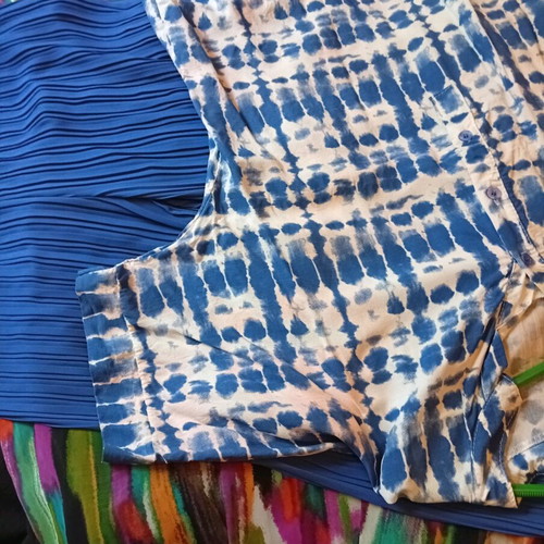 Women's set pants and shirt blue like new A-Style