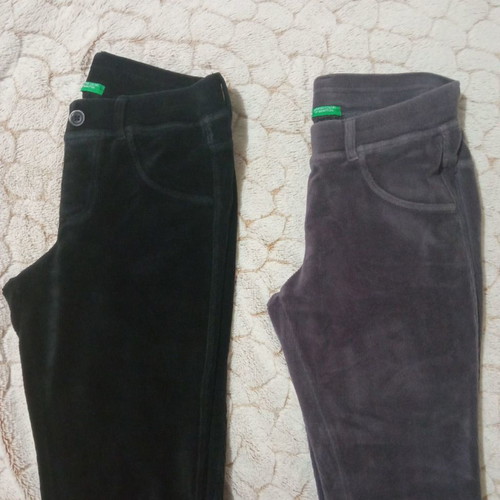 Benetton kids corduroy pants used, black and purple, size 3XL