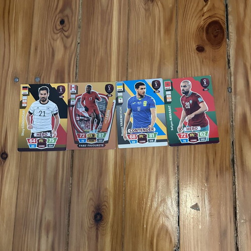 Panini FIFA World Cup Qatar 2022 collectible cards set of 4 like new
