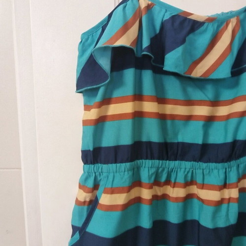 Peacocks summer dress like new, blue and brown