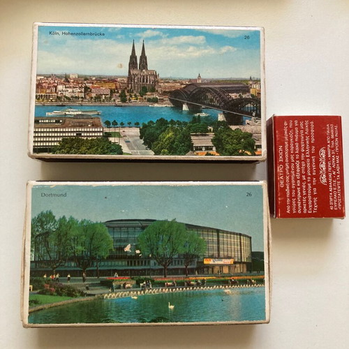 King size matchboxes used, pack of 2 from Germany without matches