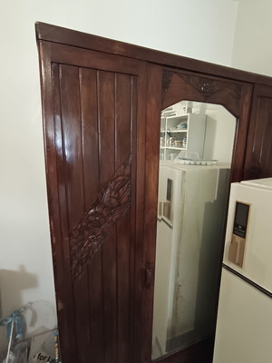 Old carved wardrobe used, 1.80x1.30x0.55 m