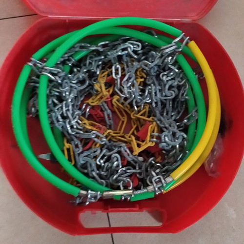Snow chains used