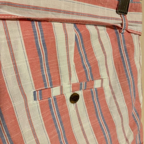 H&M striped cotton shorts new, pink and turquoise
