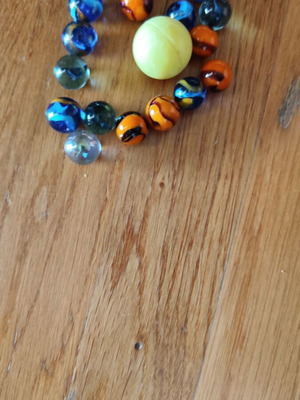 Marbles used with various colors