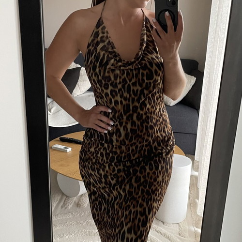Pull & Bear leopard tulle dress size S like new