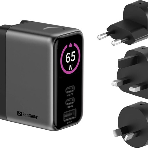 Sandberg Travel Charger PD65W Display Κατόπιν παραγγελίας