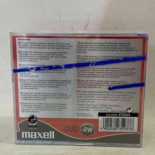 Maxell DVD rewritable used, pack of 5, 4.7 GB