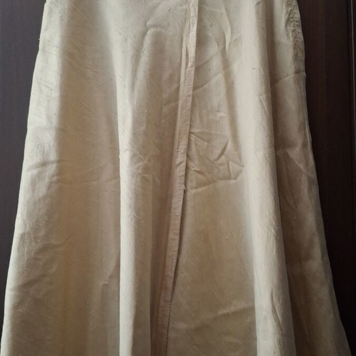 Taffeta skirt Zara used, gold midi summer with belt, size L
