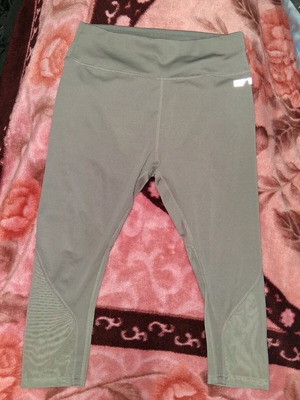 Cycling leggings used, gray, with design wear