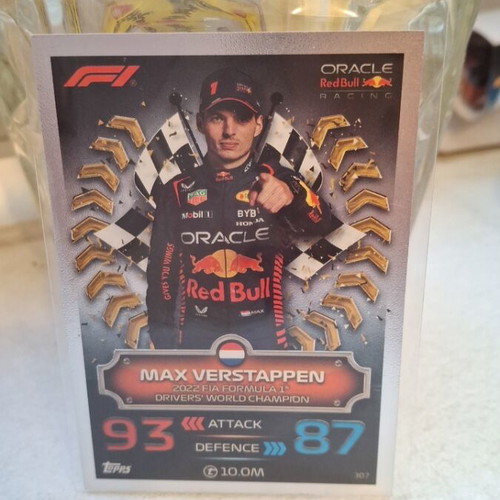 Max Verstappen World Champion 2022 Topps Turbo Attax card