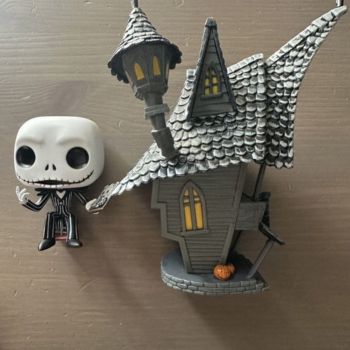 Funko Pop Nightmare Before Christmas Jack Skellington & House set like new