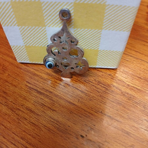 Christmas tree metal hanging motif with evil eye, new