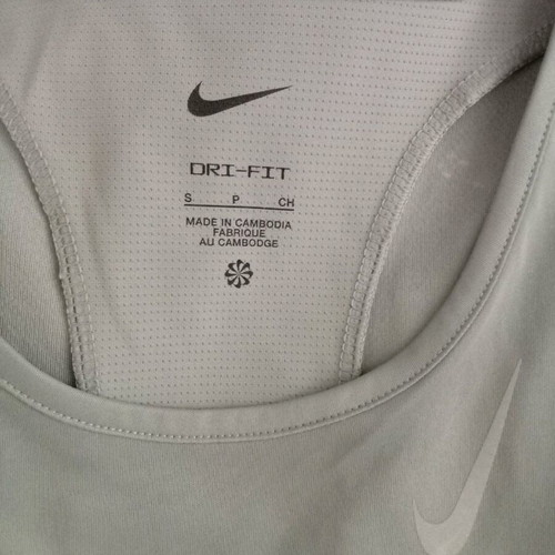 Nike gray running tank top used, size S