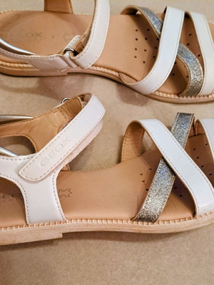 Geox Karly anatomical white sandals, size 36