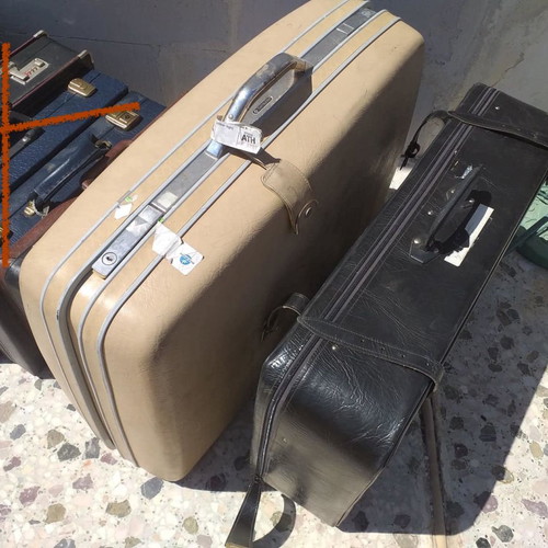 Old suitcases used
