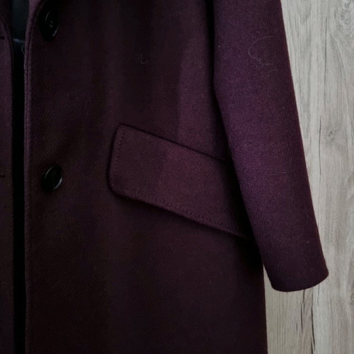 Zara woolblend burgundy coat new, oversized