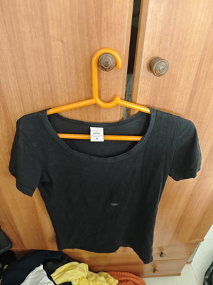 Body Action women's blouse M black 100% cotton like new