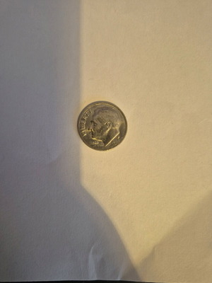 One dime American coin in excellent condition