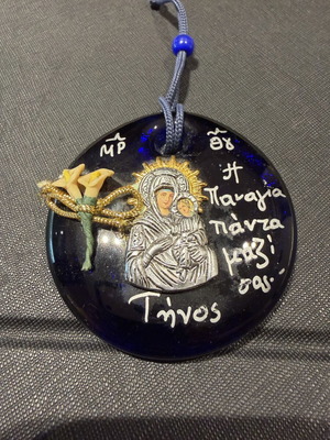 Traditional Greek Orthodox wall hanging souvenir from Tinos